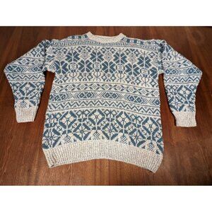 Windsor Shirt Co Mens Sweater Fair Isle Cotton Classic Christmas Cozy L